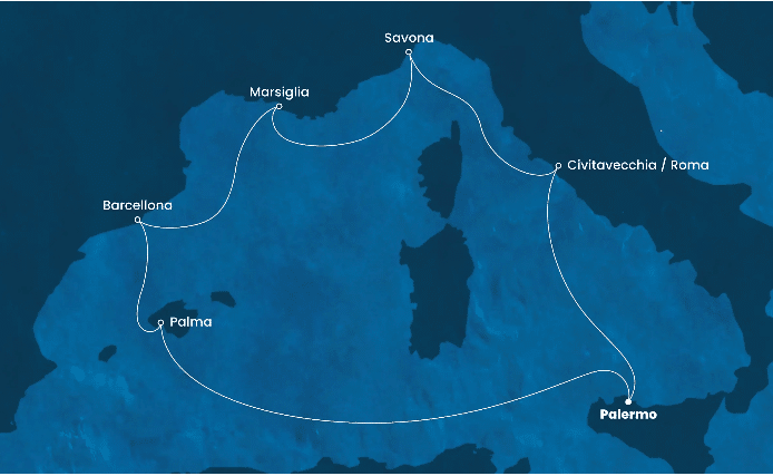 itinerario febbraio 2024 costa smeralda