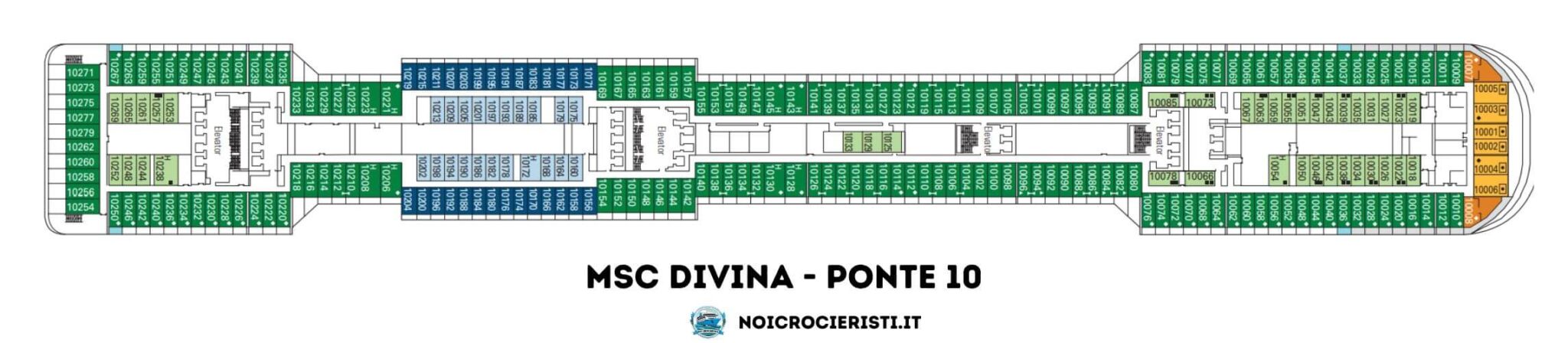 il ponte 10 di MSC Divina