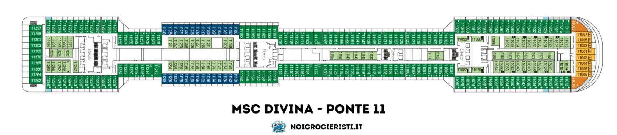 il ponte 11 di MSC Divina