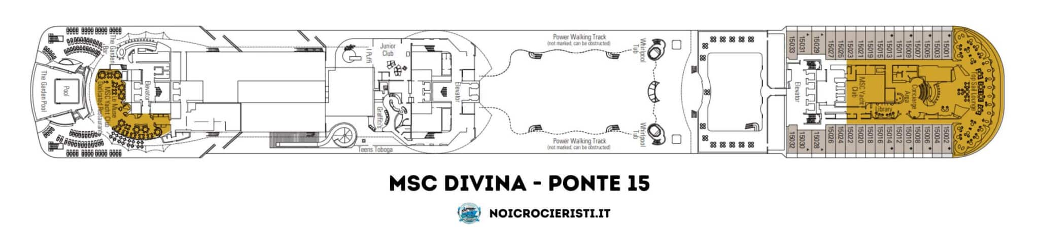 il ponte 15 di MSC Divina