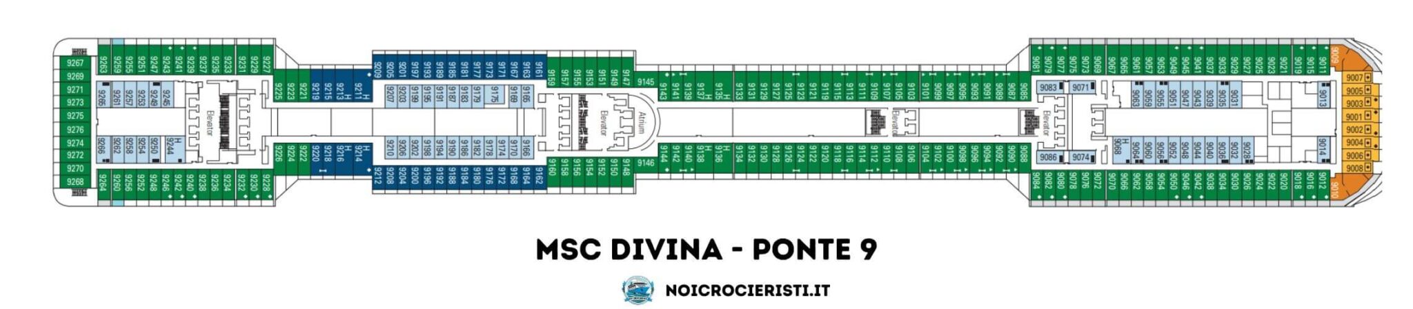 il ponte 9 di MSC Divina