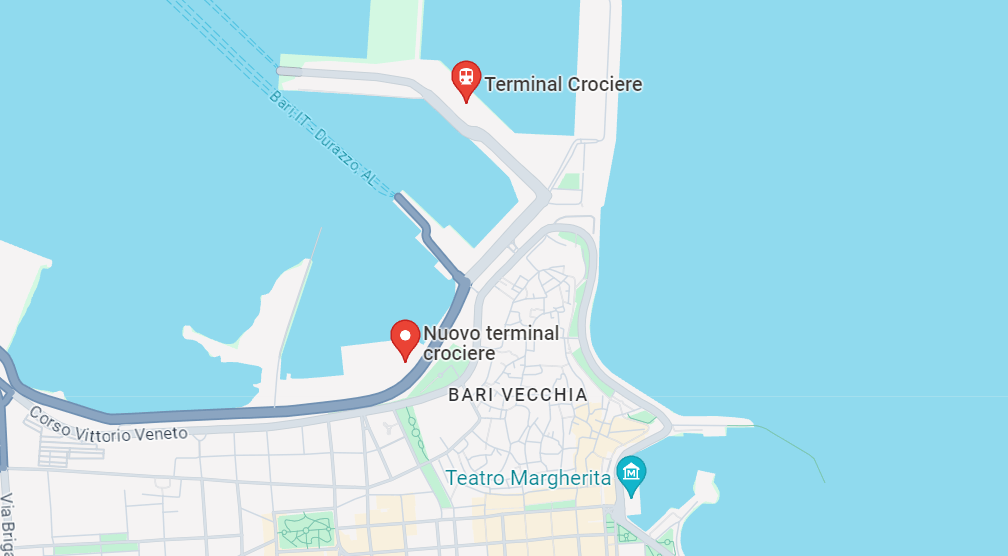 il terminal crociere al porto di bari