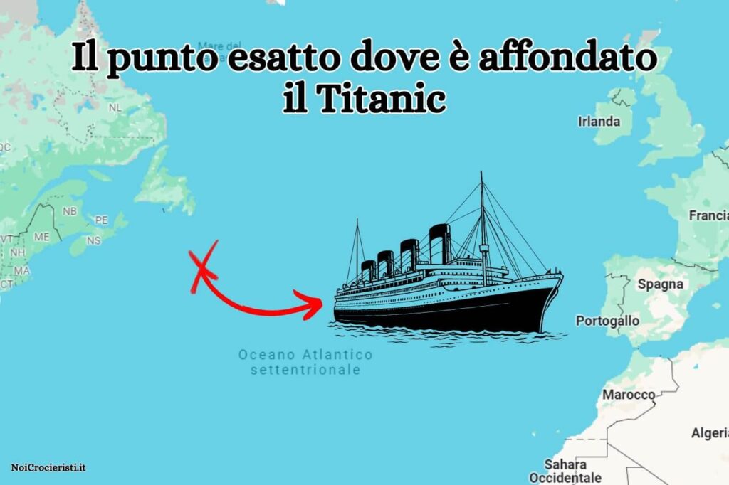 il punto dove è affondato il Titanic