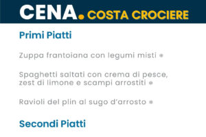 menu costa crociere