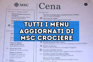 menu msc crociere