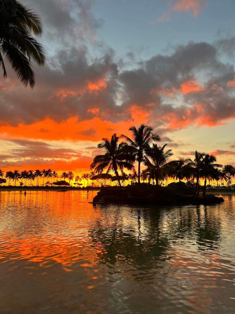 crociera alla hawaii tramonto