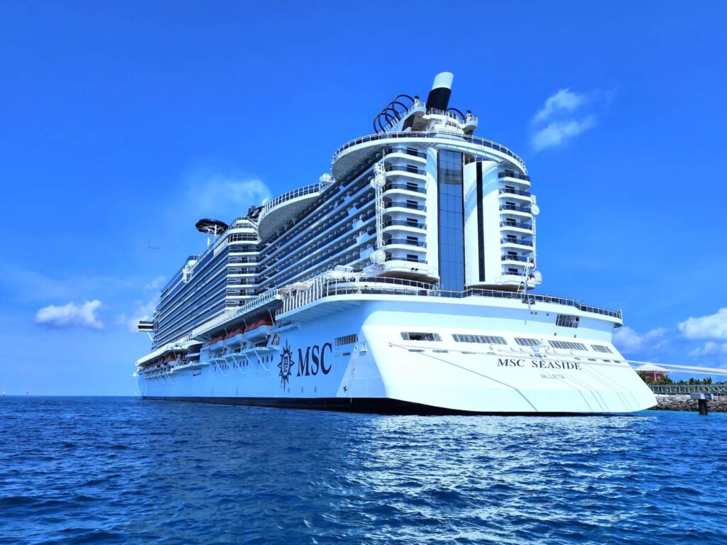 msc seaside con il sole