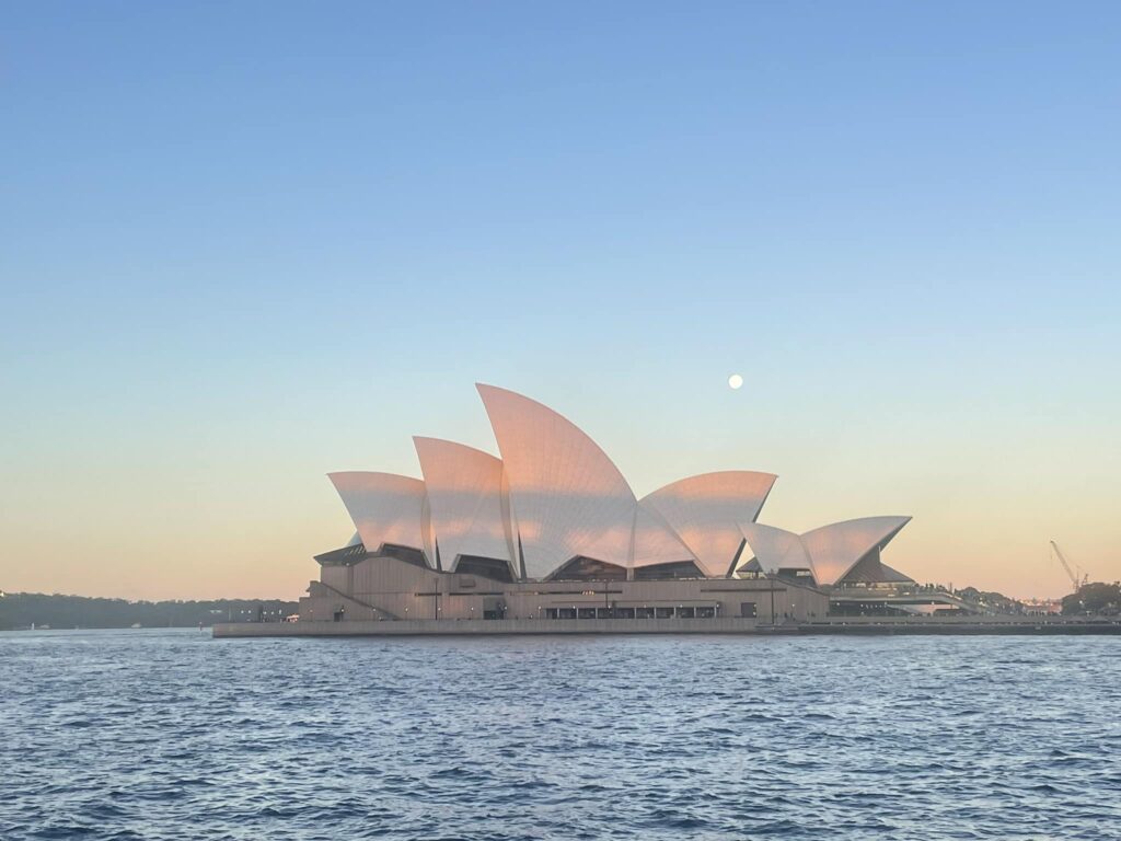 la Sydney Opera House vista dalla nave da crociera