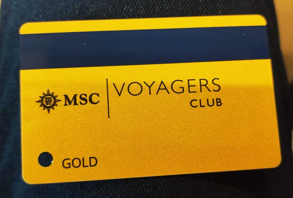 MSC Voyagers Club carta gold